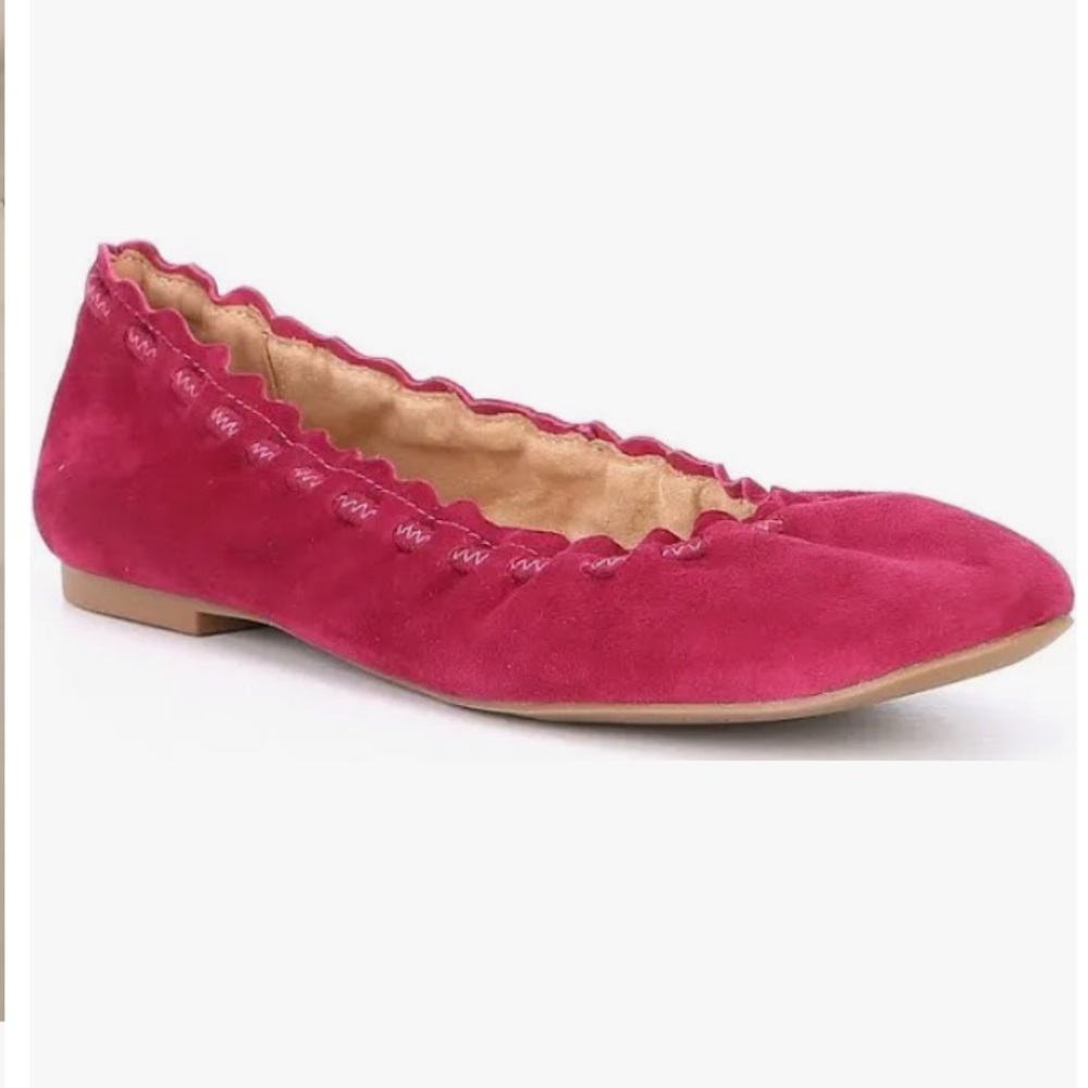 Gibson Latimer Suede Ballerina Flats sz 6.5 NWOB in Raspberry versatile & comfy!